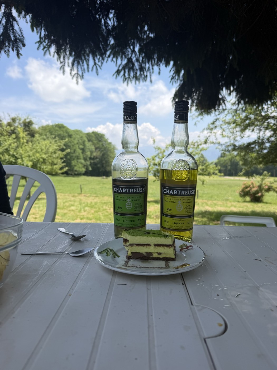 Chartreuse et gateau